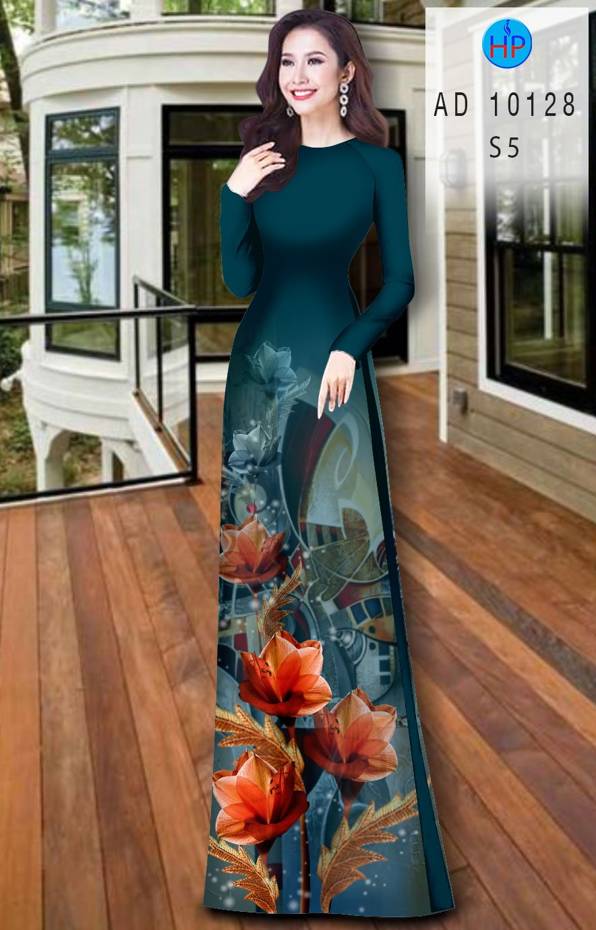 Vải Áo Dài Hoa In 3D Vừa Ra AD 10128 47 Vải Áo Dài Hoa In 3D Vừa Ra  AD 10128