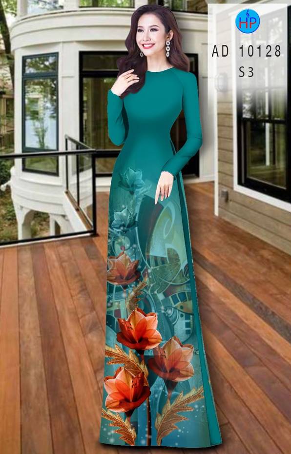 Vải Áo Dài Hoa In 3D Vừa Ra AD 10128 46 Vải Áo Dài Hoa In 3D Vừa Ra  AD 10128