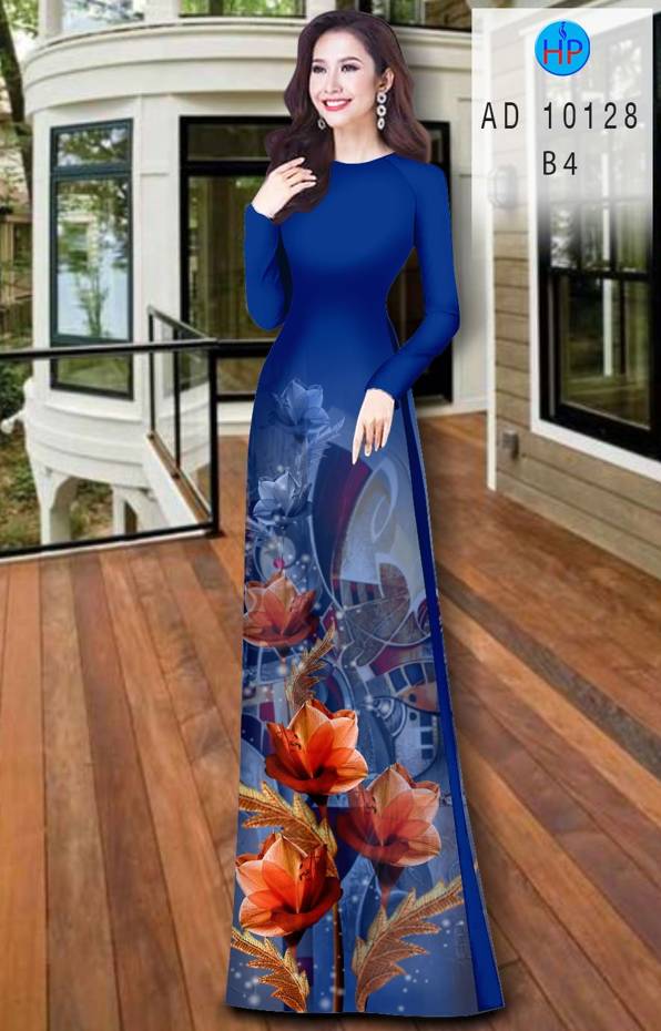 Vải Áo Dài Hoa In 3D Vừa Ra AD 10128 52 Vải Áo Dài Hoa In 3D Vừa Ra  AD 10128