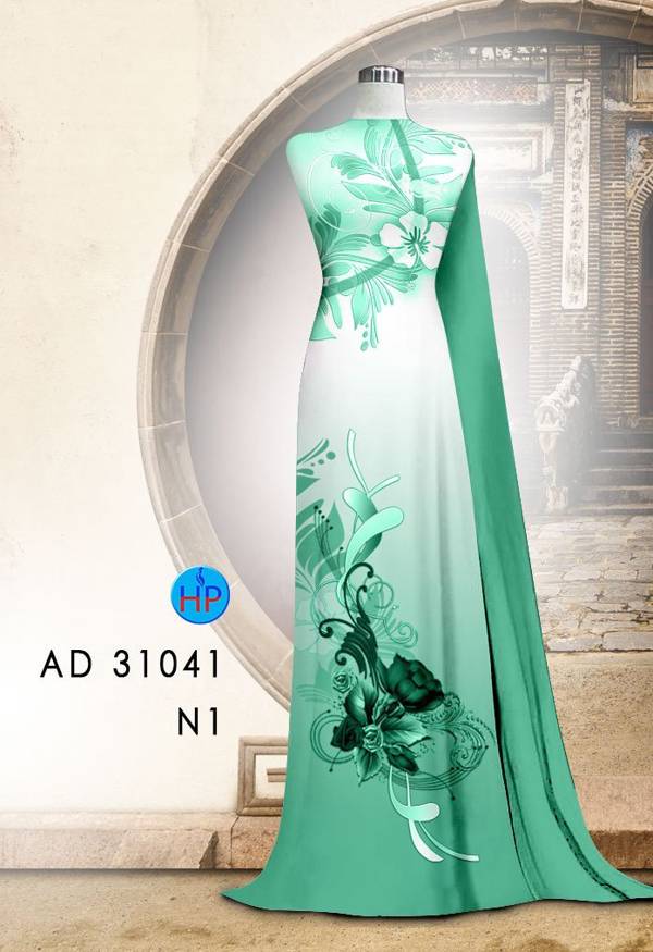 Vải Áo Dài Hoa In 3D Độc Đáo AD 31041 43 Vải Áo Dài Hoa In 3D Độc Đáo AD 31041
