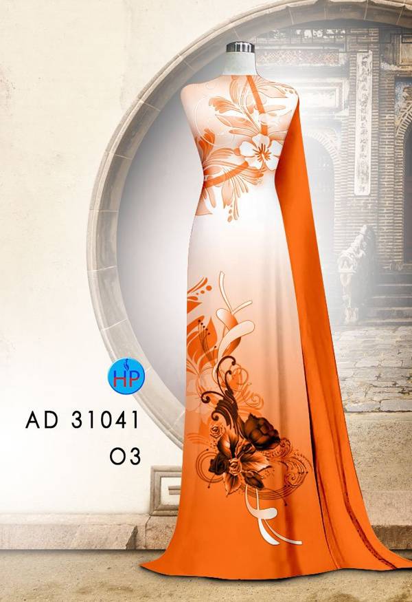 Vải Áo Dài Hoa In 3D Độc Đáo AD 31041 44 Vải Áo Dài Hoa In 3D Độc Đáo AD 31041