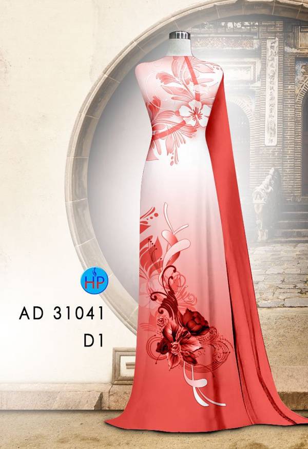 Vải Áo Dài Hoa In 3D Độc Đáo AD 31041 46 Vải Áo Dài Hoa In 3D Độc Đáo AD 31041