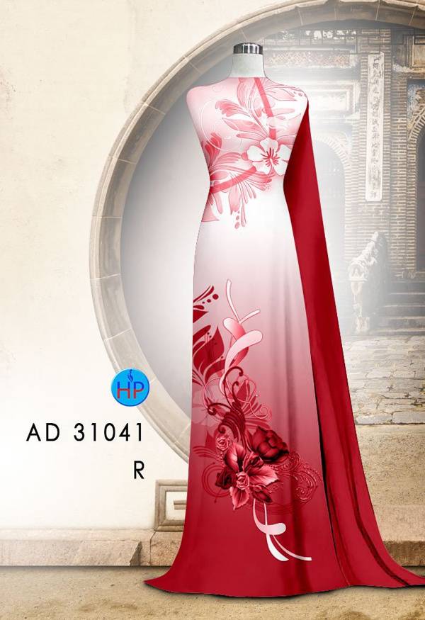 Vải Áo Dài Hoa In 3D Độc Đáo AD 31041 52 Vải Áo Dài Hoa In 3D Độc Đáo AD 31041