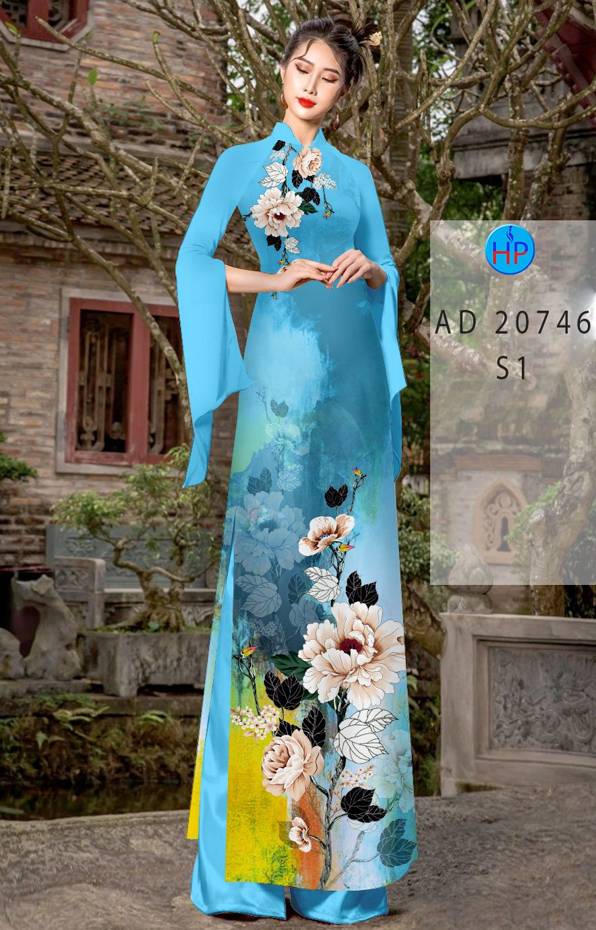 Vải Áo Dài Hoa In 3D Mới Ra AD 20746 43 Vải Áo Dài Hoa In 3D Mới Ra AD 20746