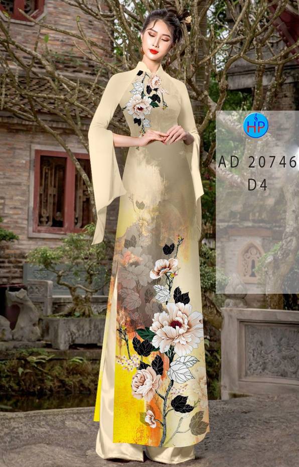 Vải Áo Dài Hoa In 3D Mới Ra AD 20746 42 Vải Áo Dài Hoa In 3D Mới Ra AD 20746