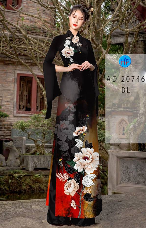 Vải Áo Dài Hoa In 3D Mới Ra AD 20746 48 Vải Áo Dài Hoa In 3D Mới Ra AD 20746