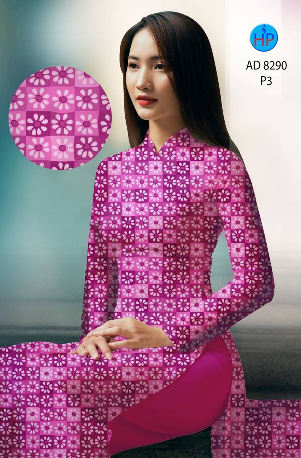 Vải Áo Dài Hoa Văn Vừa Ra AD 8290 39 Vải Áo Dài Hoa Văn Vừa Ra  AD 8290