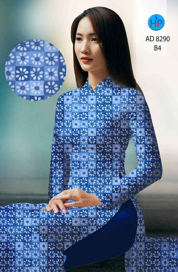 Vải Áo Dài Hoa Văn Vừa Ra AD 8290 41 Vải Áo Dài Hoa Văn Vừa Ra  AD 8290