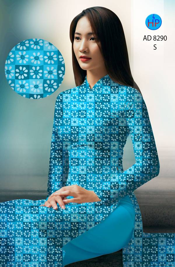 Vải Áo Dài Hoa Văn Vừa Ra AD 8290 42 Vải Áo Dài Hoa Văn Vừa Ra  AD 8290