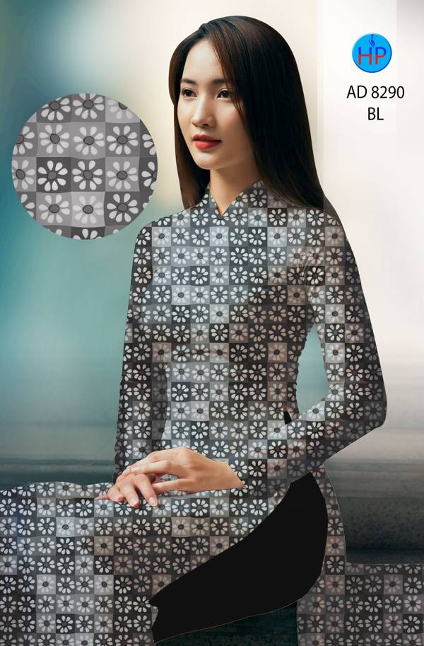 Vải Áo Dài Hoa Văn Vừa Ra AD 8290 44 Vải Áo Dài Hoa Văn Vừa Ra  AD 8290