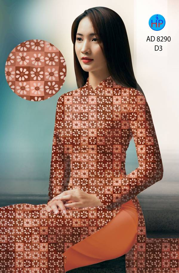 Vải Áo Dài Hoa Văn Vừa Ra AD 8290 49 Vải Áo Dài Hoa Văn Vừa Ra  AD 8290