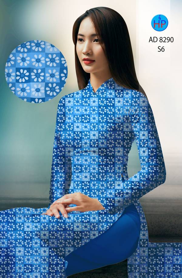 Vải Áo Dài Hoa Văn Vừa Ra AD 8290 52 Vải Áo Dài Hoa Văn Vừa Ra  AD 8290