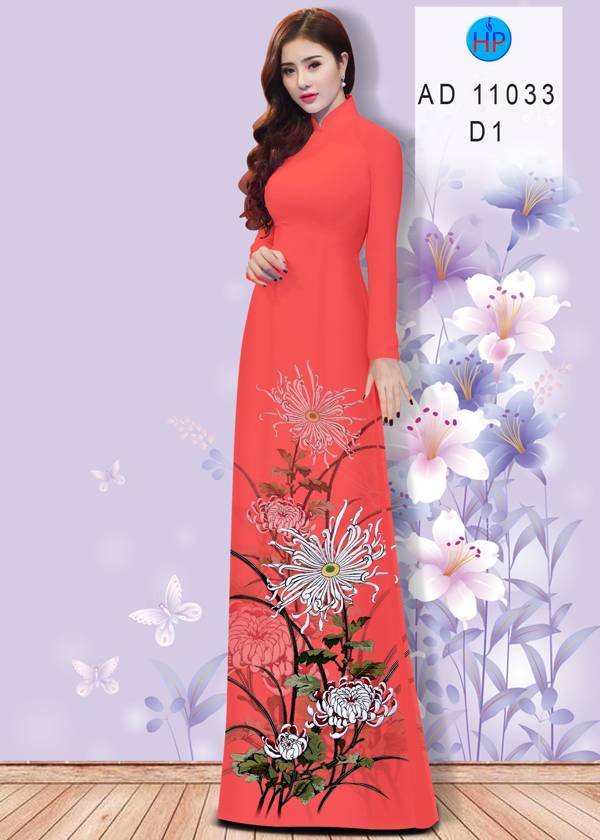 Vải Áo Dài Hoa In 3D Mới Ra AD 11033 38 Vải Áo Dài Hoa In 3D Mới Ra AD 11033