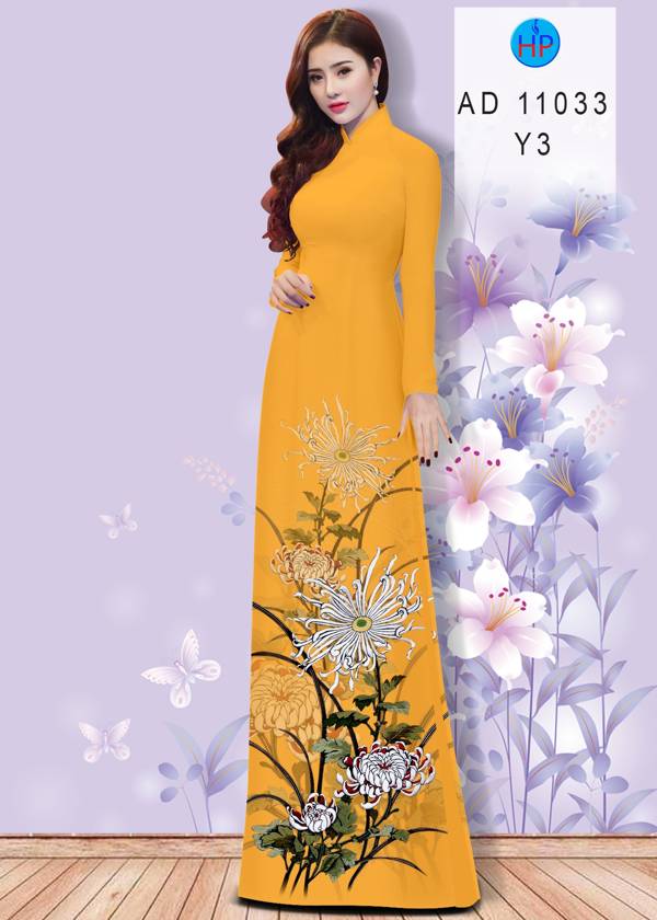 Vải Áo Dài Hoa In 3D Mới Ra AD 11033 46 Vải Áo Dài Hoa In 3D Mới Ra AD 11033