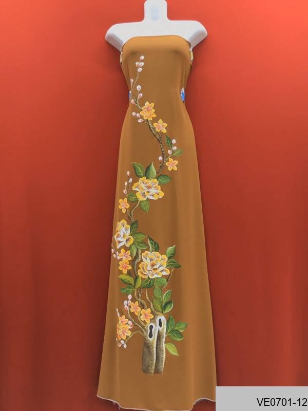 Vải Áo Dài Thái Tuấn Vẽ Hoa Kiểu Mới AD VE0701_135 36 Vải Áo Dài Thái Tuấn Vẽ Hoa Kiểu Mới AD VE0701_135