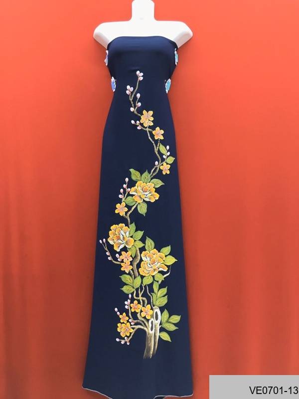 Vải Áo Dài Thái Tuấn Vẽ Hoa Kiểu Mới AD VE0701_135 39 Vải Áo Dài Thái Tuấn Vẽ Hoa Kiểu Mới AD VE0701_135