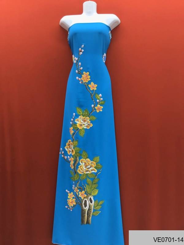 Vải Áo Dài Thái Tuấn Vẽ Hoa Kiểu Mới AD VE0701_135 42 Vải Áo Dài Thái Tuấn Vẽ Hoa Kiểu Mới AD VE0701_135