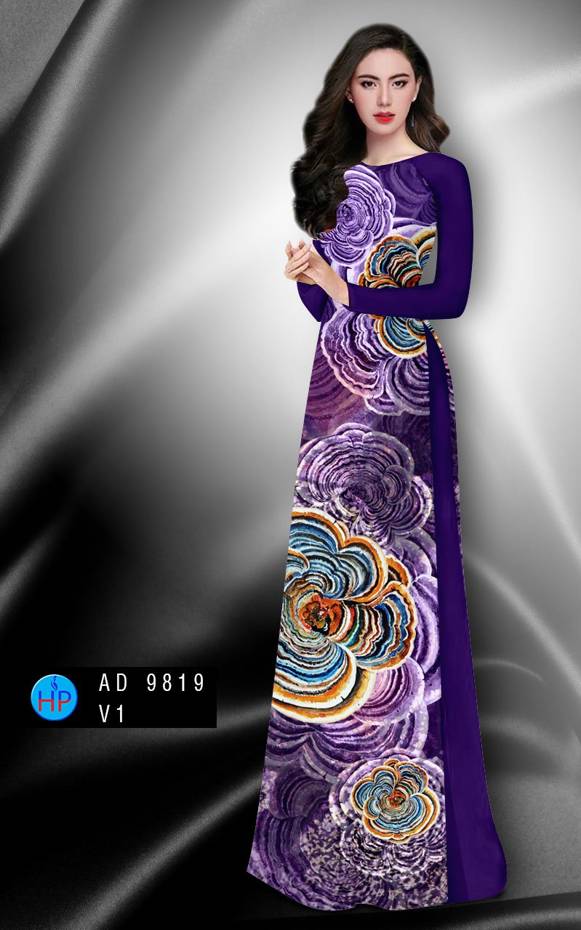Vải Áo Dài Hoa Văn Độc Đáo AD 9819 40 Vải Áo Dài Hoa Văn Độc Đáo AD 9819