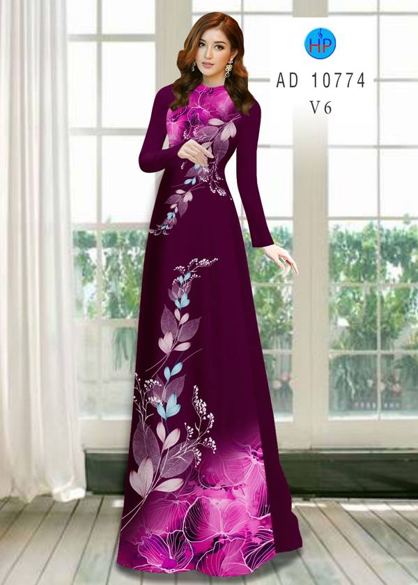 Vải Áo Dài Hoa In 3D Vừa Ra AD 10774 38 Vải Áo Dài Hoa In 3D Vừa Ra  AD 10774