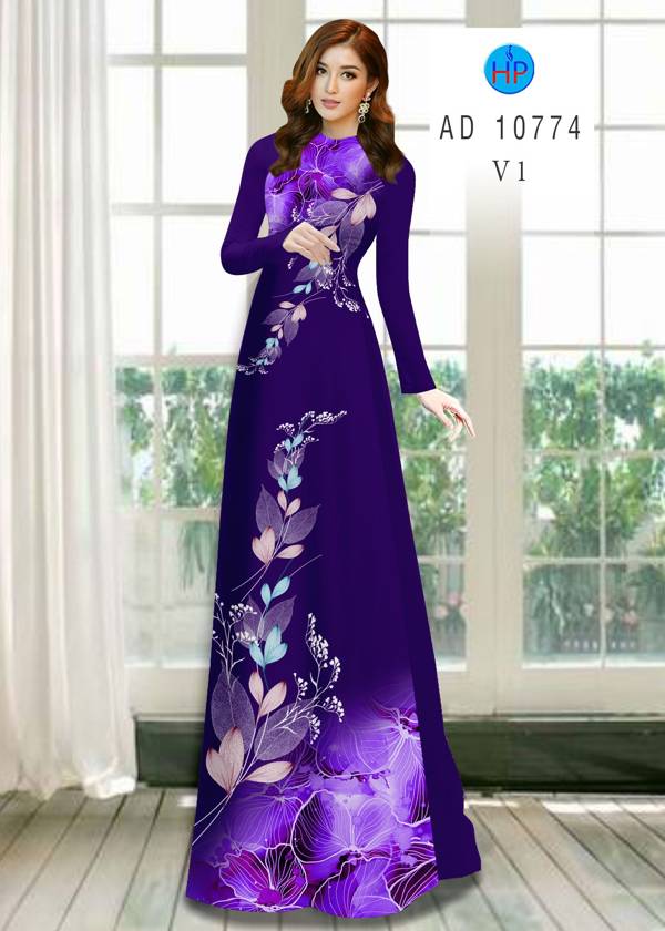 Vải Áo Dài Hoa In 3D Vừa Ra AD 10774 46 Vải Áo Dài Hoa In 3D Vừa Ra  AD 10774