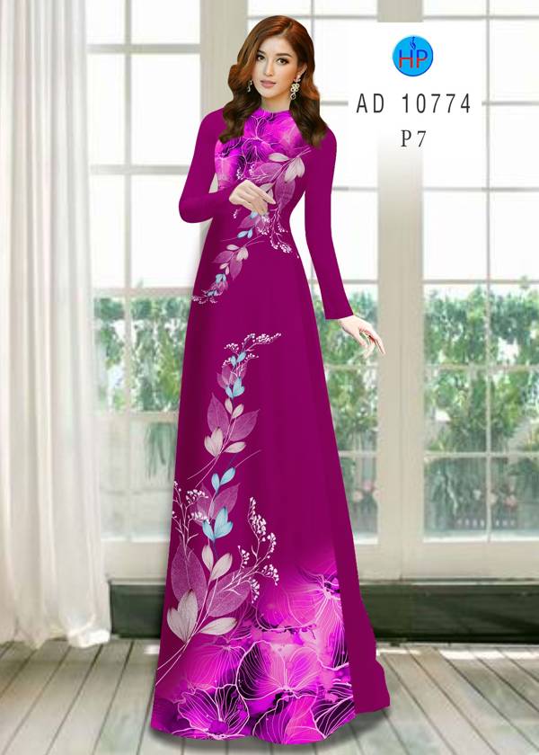 Vải Áo Dài Hoa In 3D Vừa Ra AD 10774 45 Vải Áo Dài Hoa In 3D Vừa Ra  AD 10774