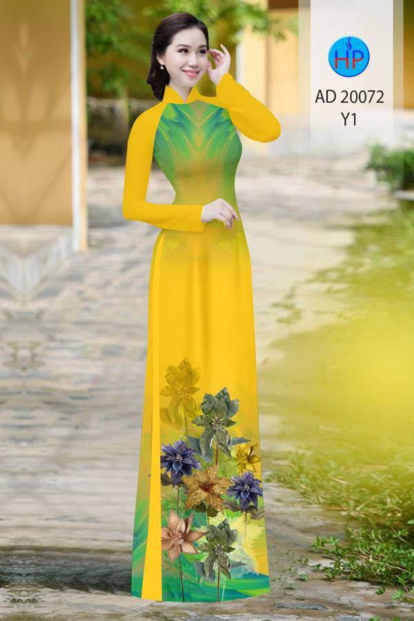 Vải Áo Dài Hoa In 3D Kiểu Mới AD 20072 48 Vải Áo Dài Hoa In 3D Kiểu Mới AD 20072