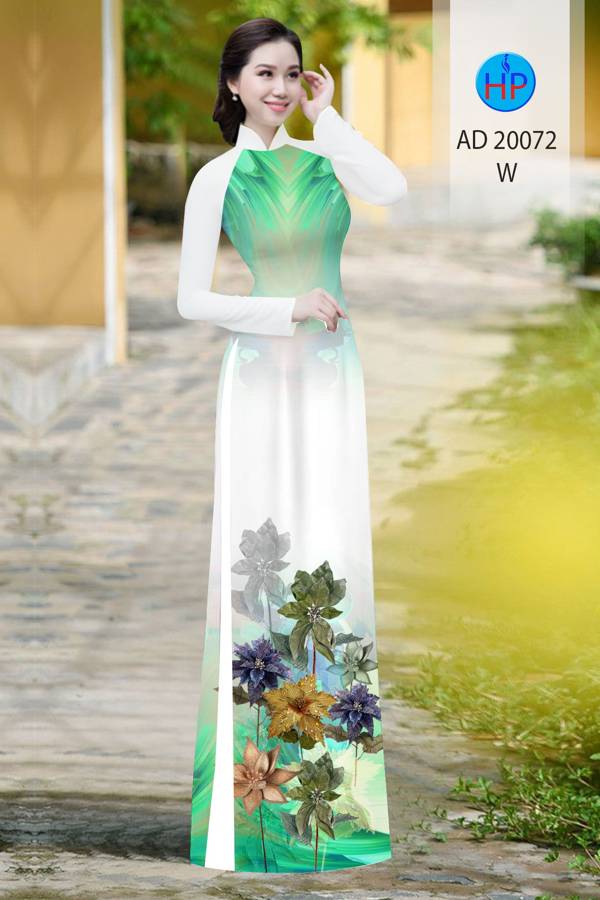 Vải Áo Dài Hoa In 3D Kiểu Mới AD 20072 51 Vải Áo Dài Hoa In 3D Kiểu Mới AD 20072