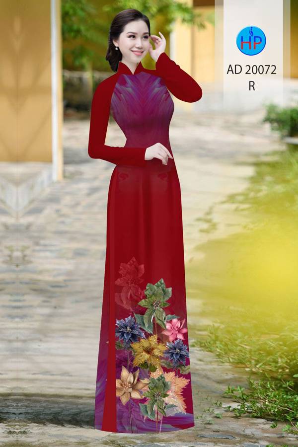 Vải Áo Dài Hoa In 3D Kiểu Mới AD 20072 50 Vải Áo Dài Hoa In 3D Kiểu Mới AD 20072