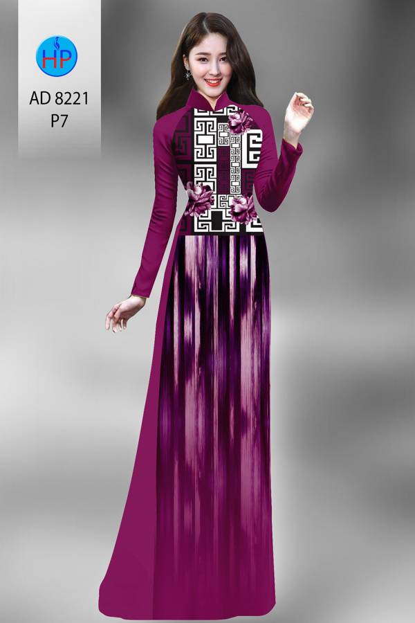 Vải Áo Dài Hoa Văn Thiết Kế 2021 AD 8221