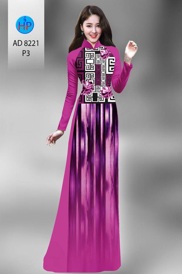 Vải Áo Dài Hoa Văn Thiết Kế 2021 AD 8221