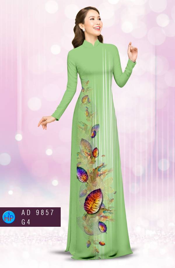 Vải Áo Dài In Hình Lá Thiết Kế 2021 AD 9857 36 Vải Áo Dài In Hình Lá Thiết Kế 2021 AD 9857