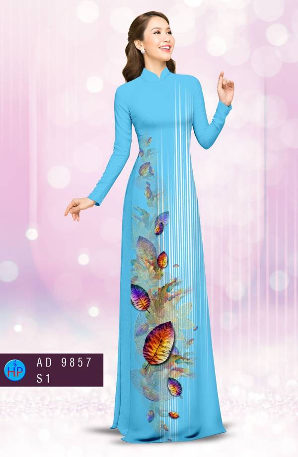 Vải Áo Dài In Hình Lá Thiết Kế 2021 AD 9857 38 Vải Áo Dài In Hình Lá Thiết Kế 2021 AD 9857