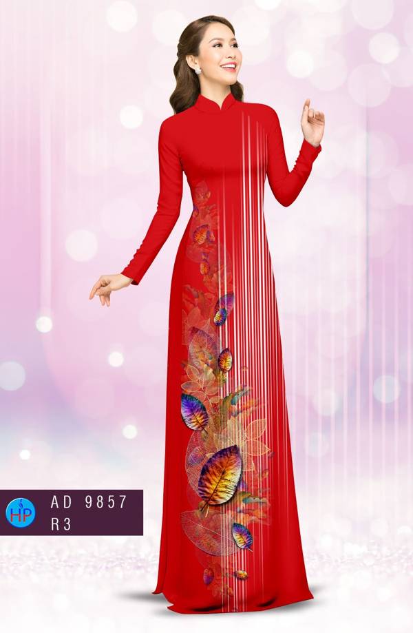 Vải Áo Dài In Hình Lá Thiết Kế 2021 AD 9857 37 Vải Áo Dài In Hình Lá Thiết Kế 2021 AD 9857