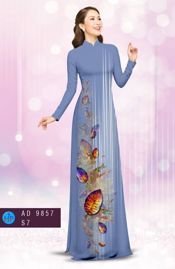 Vải Áo Dài In Hình Lá Thiết Kế 2021 AD 9857 41 Vải Áo Dài In Hình Lá Thiết Kế 2021 AD 9857