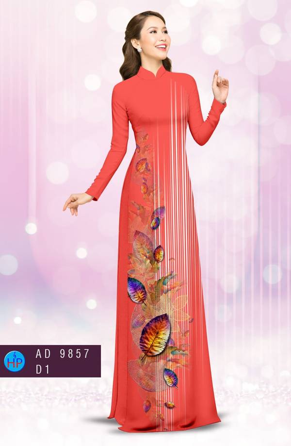 Vải Áo Dài In Hình Lá Thiết Kế 2021 AD 9857 42 Vải Áo Dài In Hình Lá Thiết Kế 2021 AD 9857