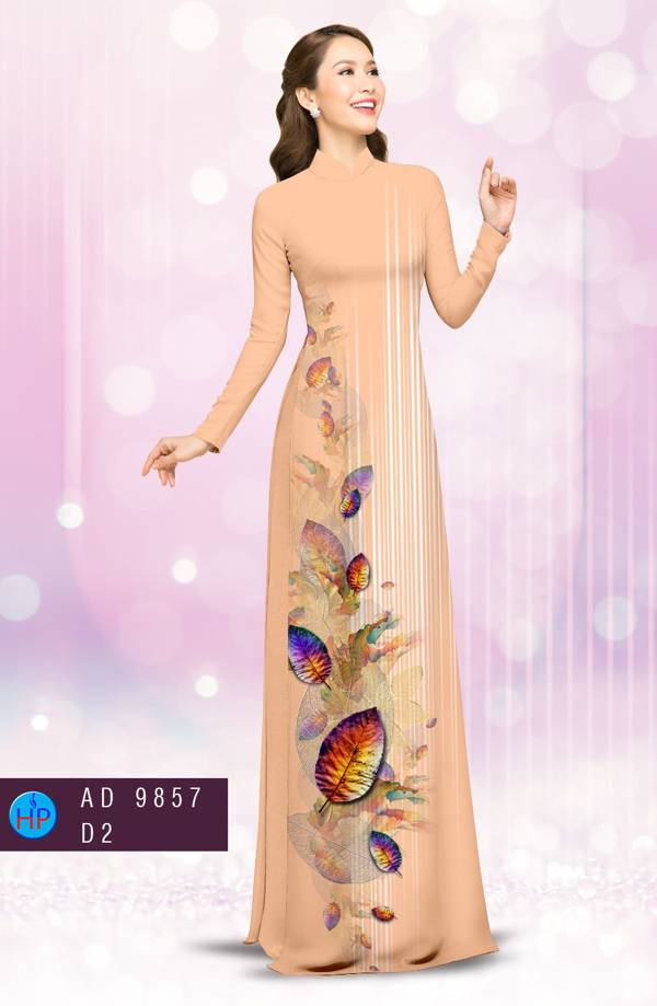 Vải Áo Dài In Hình Lá Thiết Kế 2021 AD 9857 43 Vải Áo Dài In Hình Lá Thiết Kế 2021 AD 9857