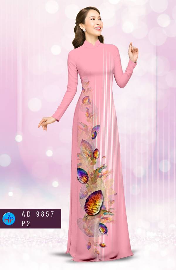 Vải Áo Dài In Hình Lá Thiết Kế 2021 AD 9857 46 Vải Áo Dài In Hình Lá Thiết Kế 2021 AD 9857