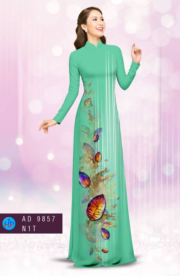Vải Áo Dài In Hình Lá Thiết Kế 2021 AD 9857 49 Vải Áo Dài In Hình Lá Thiết Kế 2021 AD 9857
