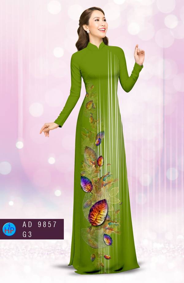 Vải Áo Dài In Hình Lá Thiết Kế 2021 AD 9857 47 Vải Áo Dài In Hình Lá Thiết Kế 2021 AD 9857