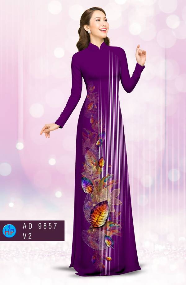 Vải Áo Dài In Hình Lá Thiết Kế 2021 AD 9857 51 Vải Áo Dài In Hình Lá Thiết Kế 2021 AD 9857