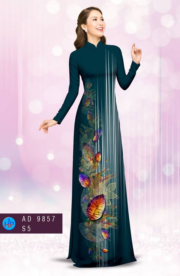 Vải Áo Dài In Hình Lá Thiết Kế 2021 AD 9857 52 Vải Áo Dài In Hình Lá Thiết Kế 2021 AD 9857
