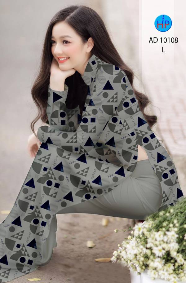 Vải Áo Dài Hoa Văn Kiểu Mới AD 10108