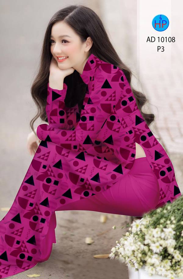 Vải Áo Dài Hoa Văn Kiểu Mới AD 10108