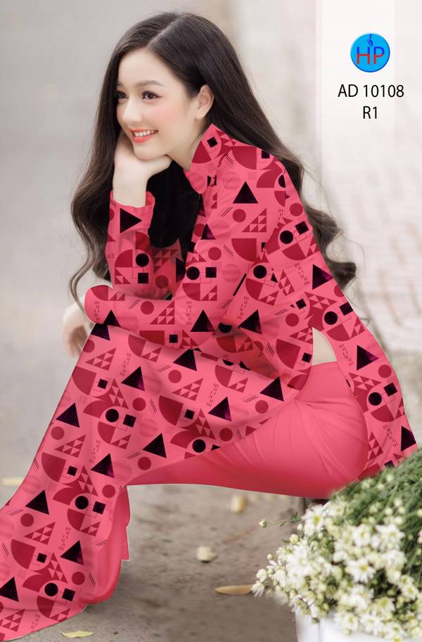 Vải Áo Dài Hoa Văn Kiểu Mới AD 10108