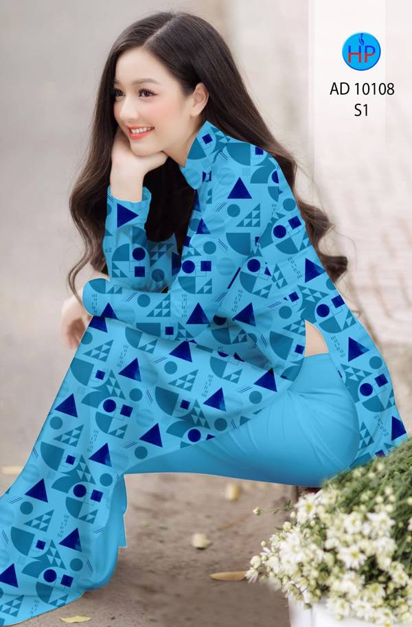Vải Áo Dài Hoa Văn Kiểu Mới AD 10108