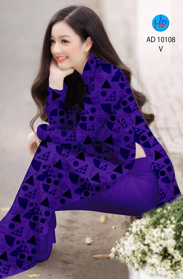 Vải Áo Dài Hoa Văn Kiểu Mới AD 10108