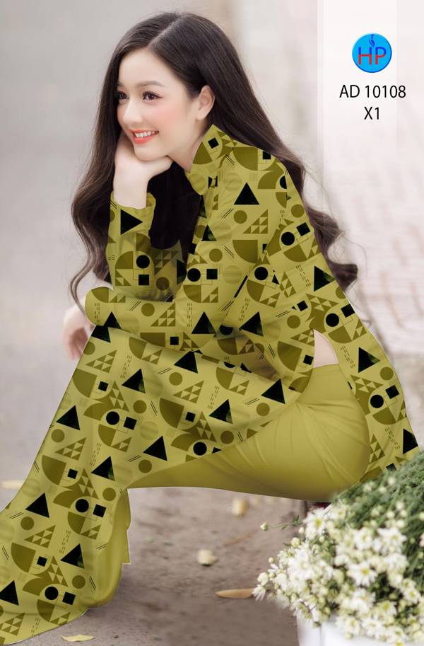 Vải Áo Dài Hoa Văn Kiểu Mới AD 10108