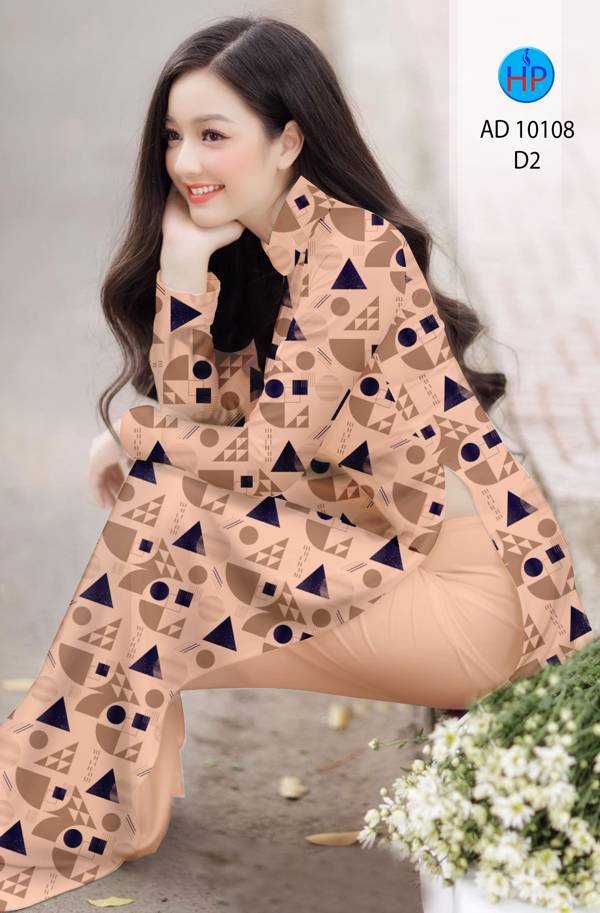 Vải Áo Dài Hoa Văn Kiểu Mới AD 10108