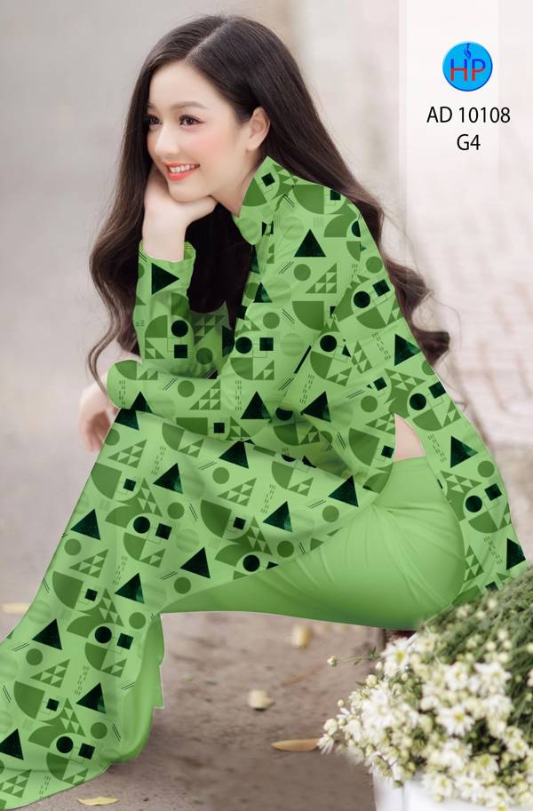 Vải Áo Dài Hoa Văn Kiểu Mới AD 10108