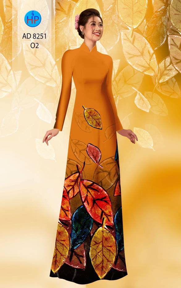 Vải Áo Dài In Hình Lá Mới Ra AD 8251 40 Vải Áo Dài In Hình Lá Mới Ra AD 8251